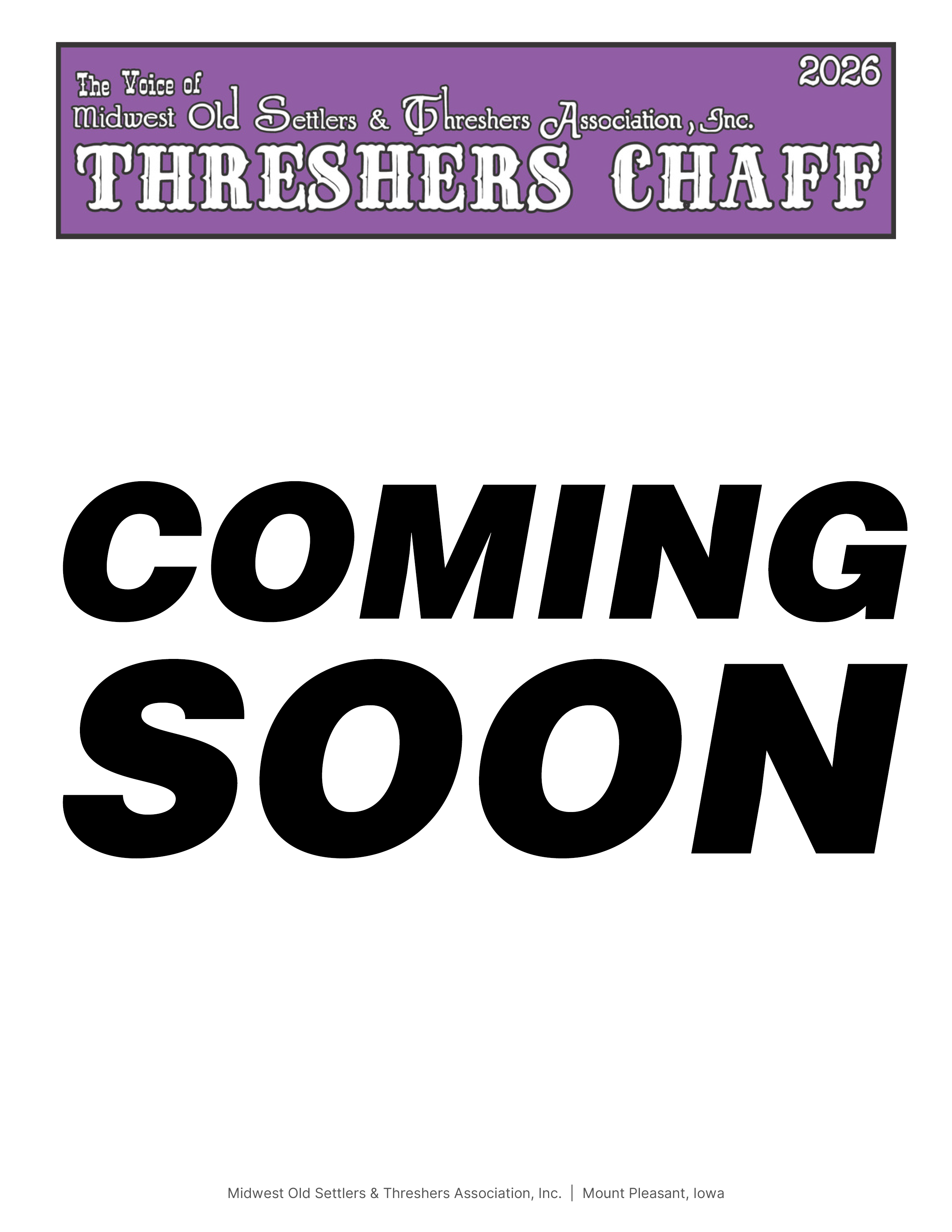 Summer Chaff 2026 Coming Soon